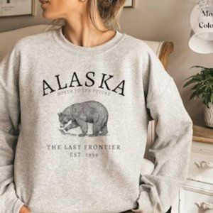 XL Unused, GILDAN, Heather Gray Alaska Sweatshirt